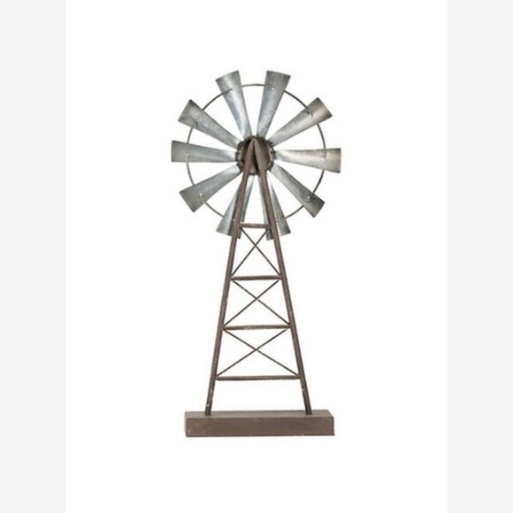Rustic Decorative Windmill – Farmhouse Industrial Accent - Picture 2 of 8